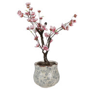 Clayre &amp; Eef | Bloempot Binnen Groen Grijs &oslash; 15x13 cm | 6CE2240S