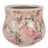 Clayre &amp; Eef | Bloempot Binnen Beige Roze &oslash; 15x13 cm | 6CE2241S