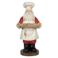 Clayre &amp; Eef | Kerstdecoratie Kerstman Rood Wit 40x39x81 cm | 5PR0183