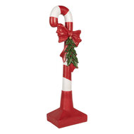 Clayre &amp; Eef | Decoratie zuurstok Rood Wit 25x18x83 cm | 5PR0185