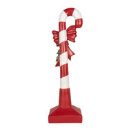 Clayre &amp; Eef | Decoratie zuurstok Rood Wit 25x18x83 cm | 5PR0185