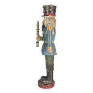Clayre &amp; Eef | Kerstdecoratie Notenkraker Blauw Groen 21x15x60 cm | 5PR0186