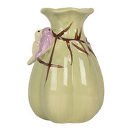 Clayre & Eef | Vaas Groen Roze ø 10x14 cm | 6CE2314