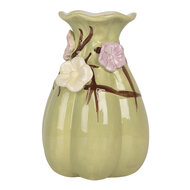 Clayre & Eef | Vaas Groen Roze ø 10x14 cm | 6CE2316