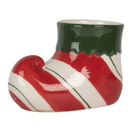 Clayre &amp; Eef | Bloempot Binnen Rood Groen 15x8x10 cm | 6CE2317