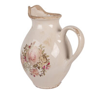 Clayre &amp; Eef | Decoratieve Schenkkan Beige Roze 21x16x24 cm | 6CE2236M