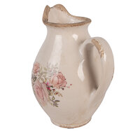 Clayre &amp; Eef | Decoratieve Schenkkan Beige Roze 16x12x19 cm | 6CE2236S