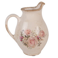 Clayre &amp; Eef | Decoratieve Schenkkan Beige Roze 16x12x19 cm | 6CE2236S