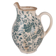 Clayre &amp; Eef | Decoratieve Schenkkan Beige Groen 16x12x19 cm | 6CE2237S