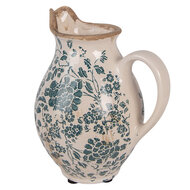Clayre &amp; Eef | Decoratieve Schenkkan Beige Groen 16x12x19 cm | 6CE2237S