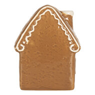 Clayre & Eef | Decoratie Huisje met LED Bruin Wit 8x6x11 cm | 6CE2329