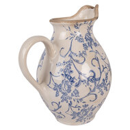 Clayre &amp; Eef | Decoratieve Schenkkan Beige Blauw 21x16x24 cm | 6CE2238M