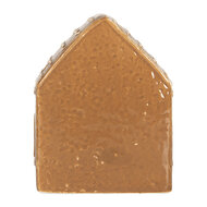 Clayre &amp; Eef | Decoratie Huisje met LED Bruin Wit 8x6x10 cm | 6CE2330
