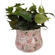 Clayre & Eef | Bloempot Binnen Beige Roze ø 21x17 cm | 6CE2241L