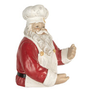 Clayre &amp; Eef | Wijnfles houder Kerstman Rood Wit 25x25x35 cm | 6PR5750