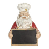 Clayre &amp; Eef | Kerstdecoratie Kerstman Rood Wit 24x16x30 cm | 6PR5751