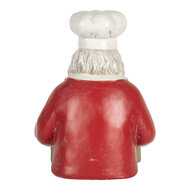 Clayre &amp; Eef | Kerstdecoratie Kerstman Rood Wit 24x16x30 cm | 6PR5751