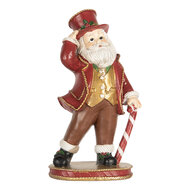 Clayre &amp; Eef | Kerstdecoratie Kerstman Rood Wit 12x9x21 cm | 6PR5755