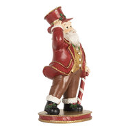 Clayre &amp; Eef | Kerstdecoratie Kerstman Rood Wit 12x9x21 cm | 6PR5755