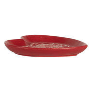 Clayre & Eef | Servies Ontbijtbord Rood Wit 17x17x3 cm | 6CE2359
