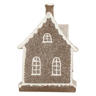 Clayre &amp; Eef | Decoratie Huis met LED Bruin Wit 16x10x23 cm | 6PR5811