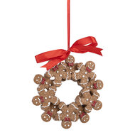 Clayre &amp; Eef | Decoratie Hanger Peperkoekpoppen Bruin Wit 10x2x10 cm | 6PR5414