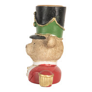 Clayre &amp; Eef | Kandelaar Beer Bruin Rood 9x6x10 cm | 6PR5752