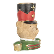 Clayre &amp; Eef | Kandelaar Beer Bruin Groen 9x6x10 cm | 6PR5753