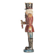 Clayre &amp; Eef | Kerstdecoratie Notenkraker Rood Blauw 7x6x21 cm | 6PR5758