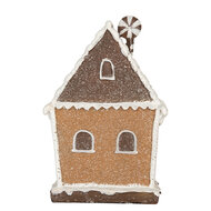 Clayre &amp; Eef | Decoratie Huis met LED Bruin Wit 14x9x21 cm | 6PR5822