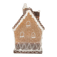 Clayre &amp; Eef | Decoratie Huis met LED Bruin Wit 13x9x20 cm | 6PR5827
