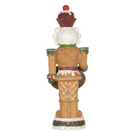 Clayre &amp; Eef | Kerstdecoratie Notenkraker met LED Bruin Rood 12x10x35 cm / 3xAAA | 6PR5831
