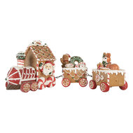 Clayre & Eef | Decoratie Trein Bruin Rood 33x10x15 cm | 6PR5839