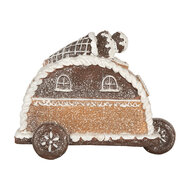 Clayre &amp; Eef | Decoratie Huis met LED Bruin Wit 21x11x16 cm | 6PR5854