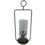 Windlicht kandelaar bruin hertenkop 52 x 20,5 cm  | 823740 | Home Sweet Home | Woonstijl Stoer &amp; Industrieel 