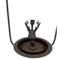 Windlicht kandelaar bruin hertenkop 55,5 x 27,5 cm  | 823741 | Home Sweet Home | Woonstijl Stoer &amp; Industrieel 