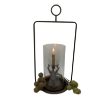 Windlicht kandelaar bruin hertenkop 55,5 x 27,5 cm  | 823741 | Home Sweet Home | Woonstijl Stoer &amp; Industrieel 