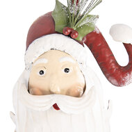 Clayre &amp; Eef | Wanddecoratie Kerstman Wit Rood 30x10x79 cm | 5Y1318
