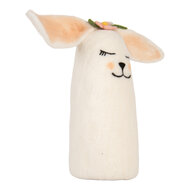 Clayre & Eef | Vilten Muis Wit Roze 23x10x23 cm | 66321