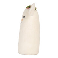 Clayre & Eef | Vilten Muis Wit Roze 23x10x23 cm | 66321