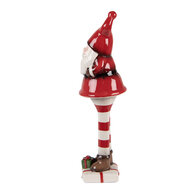 Clayre &amp; Eef | Kerstdecoratie Kerstman Rood Wit 7x7x23 cm | 6CE2264