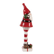 Clayre &amp; Eef | Kerstdecoratie Kerstman Rood Wit 7x7x23 cm | 6CE2264