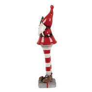 Clayre &amp; Eef | Kerstdecoratie Kerstman Rood Wit 9x8x30 cm | 6CE2265