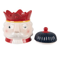 Clayre &amp; Eef | Voorraadpot Deksel Rood Wit &oslash; 16x19 cm | 6CE2266