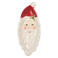 Clayre &amp; Eef | Serveerschaal Wit Rood 11x25x3 cm | 6CE2318