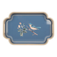 Clayre &amp; Eef | Decoratief Dienblad set van 2 Blauw Beige 46x30x5 / 35x24x5 cm | 6H2459