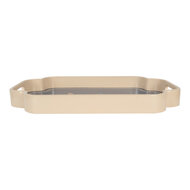 Clayre &amp; Eef | Decoratief Dienblad set van 2 Blauw Beige 46x30x5 / 35x24x5 cm | 6H2459