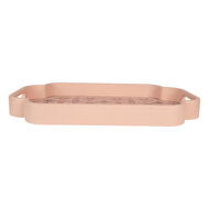 Clayre &amp; Eef | Decoratief Dienblad set van 2 Roze Paars 46x30x5 / 35x24x5 cm | 6H2463