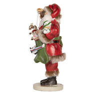 Clayre & Eef | Kerstdecoratie Kerstman Groen Rood 13x9x23 cm | 6PR5748