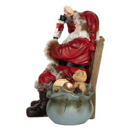 Clayre &amp; Eef | Kerstdecoratie Kerstman Rood Wit 16x13x19 cm | 6PR5749